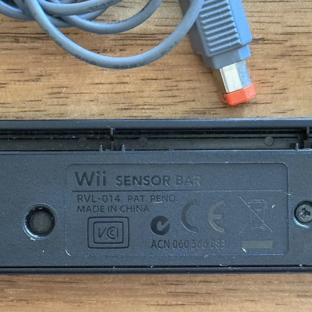Nintendo Wii‎ OEM Sensor Bar Wired Official RVL-014 Wii And Wii U Black Version